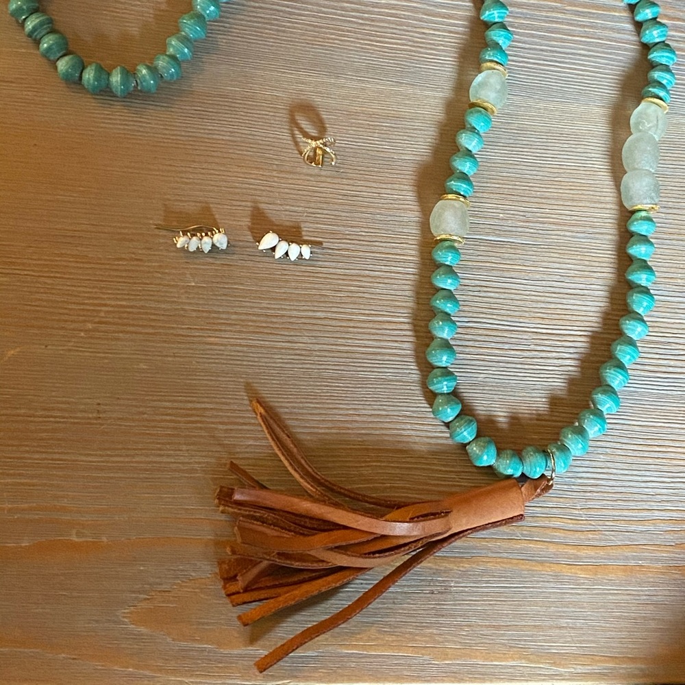 Nordstrom necklace, ear cuff & crawlers